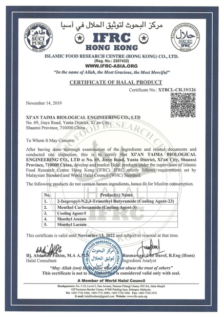 China Xi'an Taima Biological Engineering Co.Ltd certificaten
