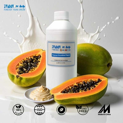 Papaya Emulgeerde smaak laat de tropische fruitgeuren los met natuurlijke zoetheid