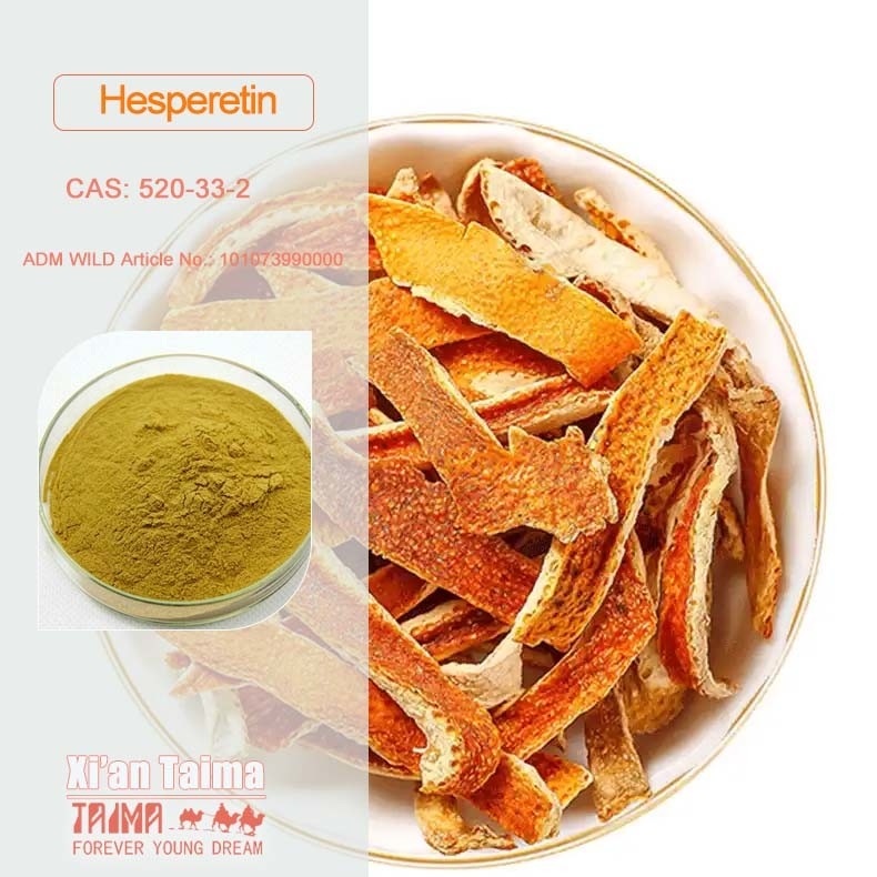 98% Hesperetine Poeder Cas 520-33-2 Hesperetine Geëxtraheerd Uit Gedroogde Sinaasappelschil